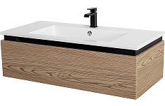 Cezares Тумба с раковиной Slider 100 подвесная дуб тангент