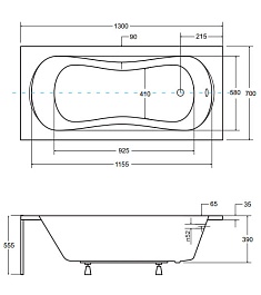 Besco Акриловая ванна Aria 130x70 – фотография-4