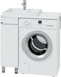 СанТа Тумба с раковиной под стиральную машину Марс 90 L белая – фотография-1