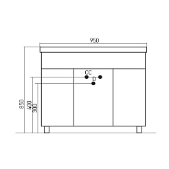 Mixline Тумба с раковиной Сальери 95 – фотография-4