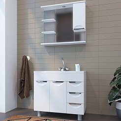 Mixline Мебель для ванной Этьен 80 R белая – фотография-1