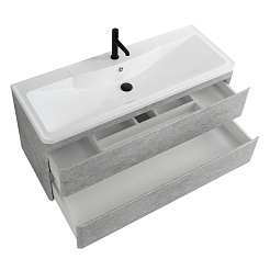 BelBagno Тумба с раковиной Albano 120 подвесная Cemento Verona Grigio – фотография-4