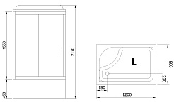 Royal Bath Душевая кабина RB 8120BP2-M-CH левая – фотография-4