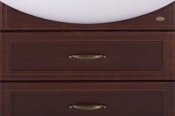 ASB-Woodline Мебель для ванной Берта 85 антикварный орех, зеркало-шкаф, массив ясеня, орех – фотография-7