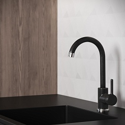 Aringa Смеситель для кухни Вико AR02018BL черный – фотография-4