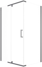 Triton Душевой уголок Терра-Графит 120x90 стекло прозрачное профиль графит – фотография-1