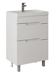 Onika Тумба под раковину Ламина 60 напольная белая – фотография-1