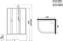 Niagara Душевая кабина Classic NG-2310-14RBKT – фотография-16