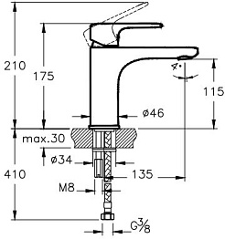 Vitra Смеситель для раковины Root Round A4270636EXP черный матовый – фотография-5
