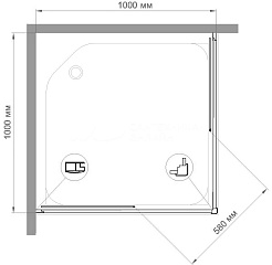 Royal Bath Душевой уголок 100/100 HPD RB100 HPD-T-C – фотография-3