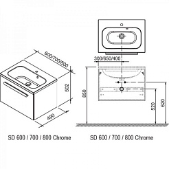 Ravak Тумба с раковиной Chrome 80 белая – фотография-3