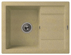 Florentina Мойка гранитная Липси 660 с углубленным крылом бежевый – фотография-1