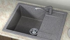 Dr. Gans Мойка гранитная Техно 650 серый – фотография-2