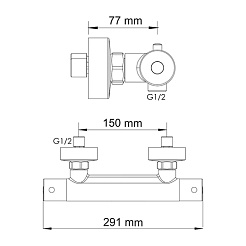 WasserKRAFT Термостатический смеситель для душа "Berkel 4822" – фотография-4
