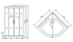 Timo Душевая кабина Standart Т-6601 Silver – фотография-3