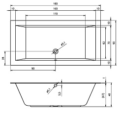 Riho Акриловая ванна LUGO 180x90 – фотография-2