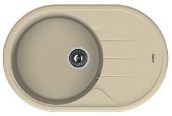 Florentina Мойка гранитная Лотос 780 с крылом шампань – фотография-1