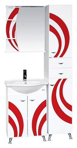 Misty Зеркальный шкаф Каролина 60 R красное стекло – картинка-3