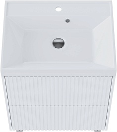 Vivon Тумба под раковину Kristi 60 белая матовая рифленая – фотография-5