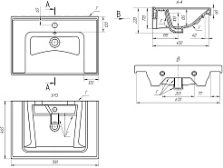 Водолей Тумба с раковиной Грейс 70 дуб хантон – фотография-6