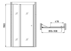 Gemy Душевая дверь New Rockcoco S03191B – фотография-3