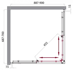 BelBagno Душевой уголок UNO-AH-2-90/70-C-Cr – фотография-2