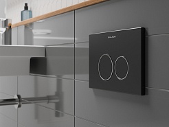 Milacio Клавиша смыва Standart MCU.204 черная матовая/хром – фотография-4