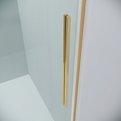 Grossman  Душевой уголок Galaxy 100x70x195 профиль золото сатин стекло прозрачное – фотография-3