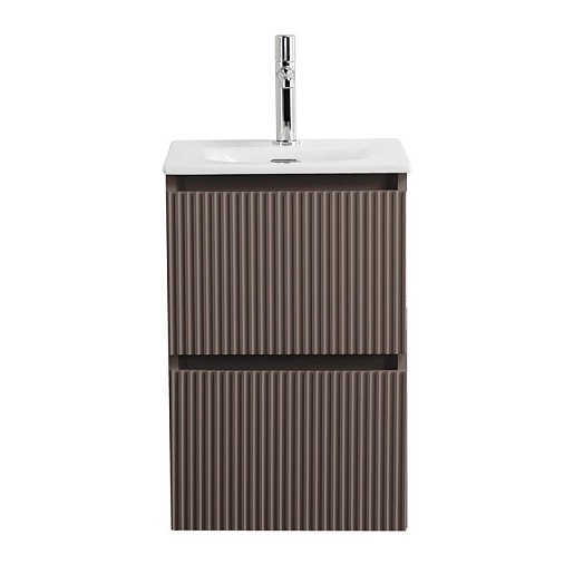 BelBagno Тумба с раковиной Uno mini 40 подвесная Бежевый матовый с раковиной BB-8099-3-40 – фотография-2