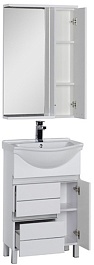 Aquanet Мебель для ванной "Доминика 55" белая (171325) – фотография-2