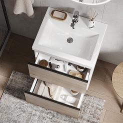 Vigo Тумба с раковиной Cross 600-0-2 дуб давос натуральный – фотография-5