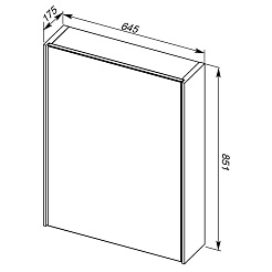Aquanet Зеркальный шкаф "Тулон 65" белый – фотография-5