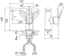D&K Смеситель "Paulinus Rhein DA1352101" для раковины – фотография-2