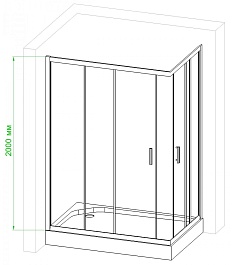 Royal Bath Душевой уголок 110/80 HPD RB8110HPD-C-BL – фотография-4