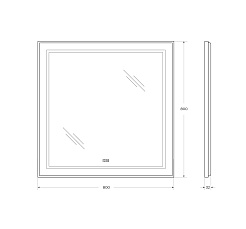 BelBagno Зеркало SPC-KRAFT-800-800-LED-TCH-WARM – фотография-10