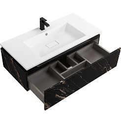 Cezares Тумба с раковиной Slider 100 подвесная чёрный фьюжн – фотография-6