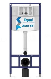 Teymi Унитаз подвесной Lina S T40102 с инсталляцией Aina 1220067 с кнопкой Aina T70012CH – фотография-10