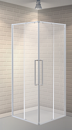 Esbano Душевой уголок Surf 100x100 ESS-100KV-C профиль хром стекло прозрачное – фотография-2