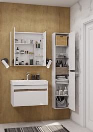 Акватон Мебель для ванной Марти 70 белый/дуб эндгрейн – фотография-5