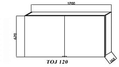 Kolpa San Зеркало-шкаф Jolie TOJ 120 WH/WH – фотография-3