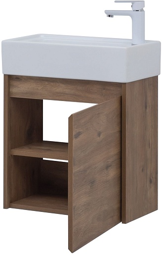 Aquanet Тумба под раковину Nova Lite 50 подвесная дуб рустикальный – фотография-8