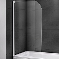 Cezares Шторка на ванну Relax RELAX-V-1-80/140-C-Bi 80 профиль белый стекло прозрачное