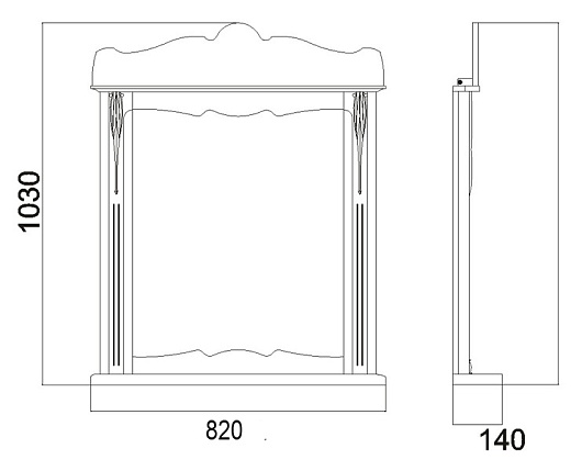 Атолл Зеркало "Бисмарк 85" дорато – картинка-3