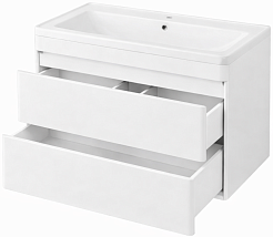 Vivon Тумба под раковину Atwood 80 подвесная белая матовая – фотография-5