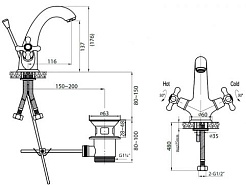 Cezares Смеситель GOLF-LS1-01 для раковины – фотография-2