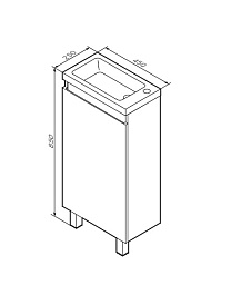 Am.Pm Мебель для ванной X-Joy 45 белый глянец, напольная – фотография-2