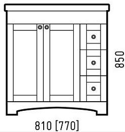 Corozo Тумба с раковиной Техас 80 – фотография-2