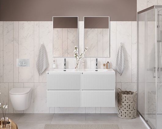 BelBagno Тумба под раковину Uno 120 подвесная Bianco Opaco – фотография-10