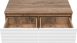 Brevita Консоль Dakota 80 подвесная белая/дуб галифакс олово – фотография-2