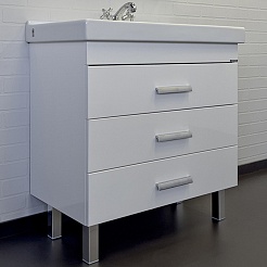 Comforty Тумба с раковиной Никосия 80Н белая – фотография-1